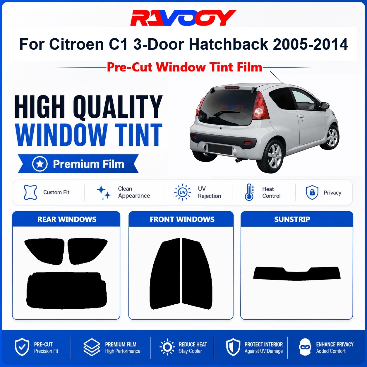 Premium Pre-Cut Window Tint Fo - Privacy Screen Protector recension och pris