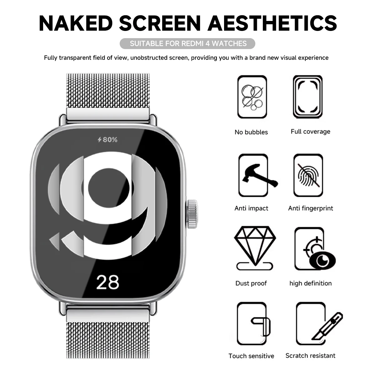 Tempered Glass for Xiaomi Redm - Smartwatch Screen Film recension och pris